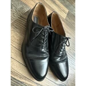 Giorgio Brutini Cap Toe Mens Oxford Black Leather Casual Dress Shoes Size 11D